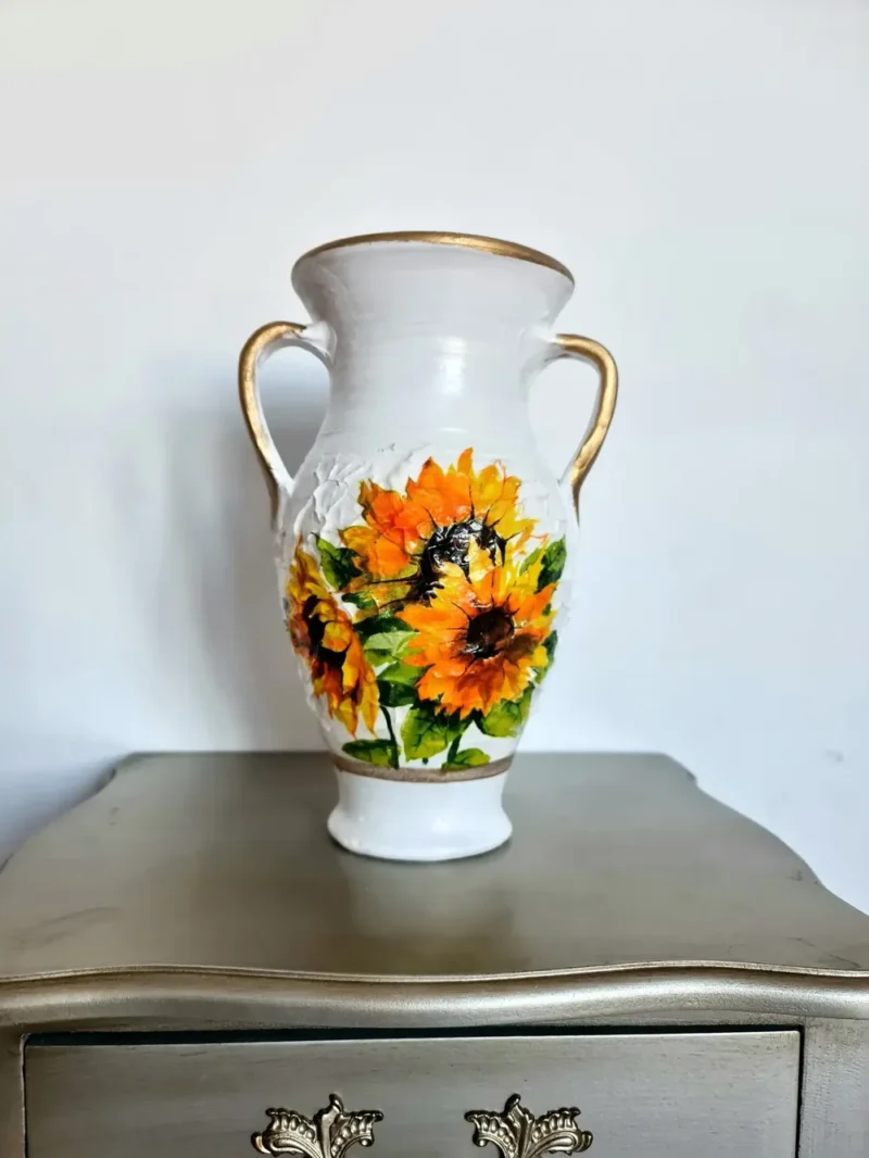 Amforă cu floarea-soarelui-Ceramică Marginea