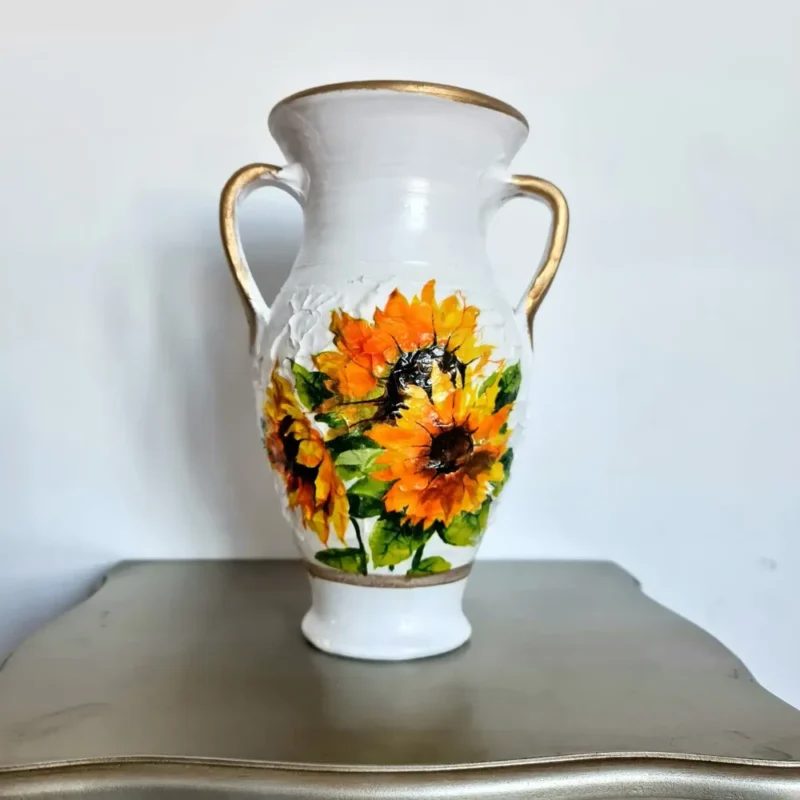 Amforă cu floarea-soarelui-Ceramică Marginea