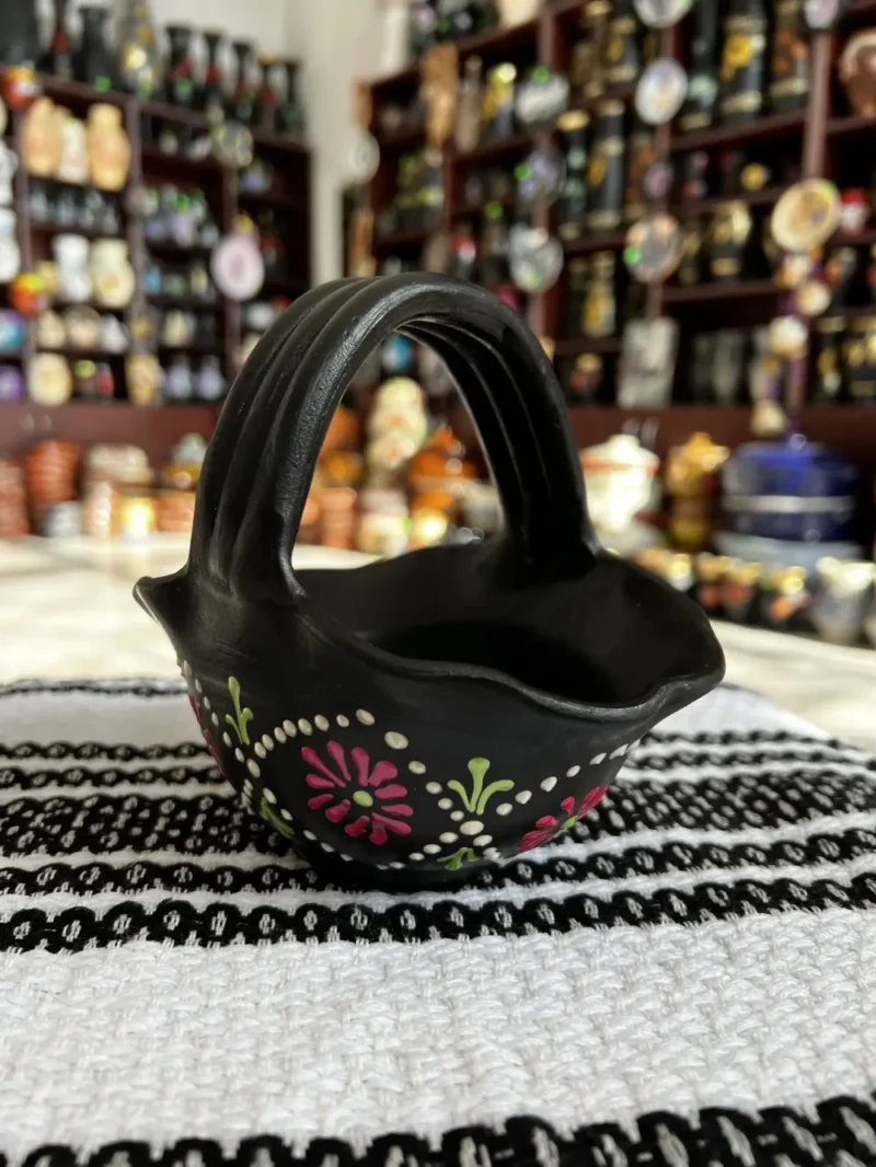 Coșuleț pictat tradițional-Ceramică Marginea