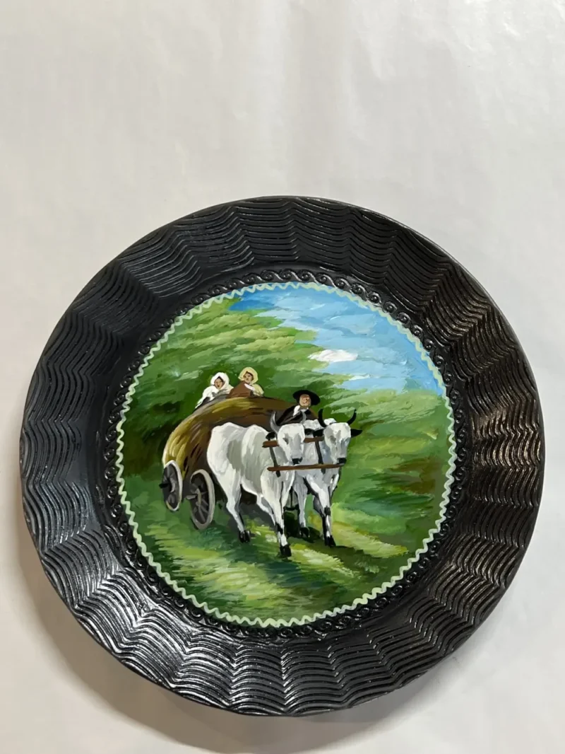 Farfurie mare pictată-Ceramică Marginea