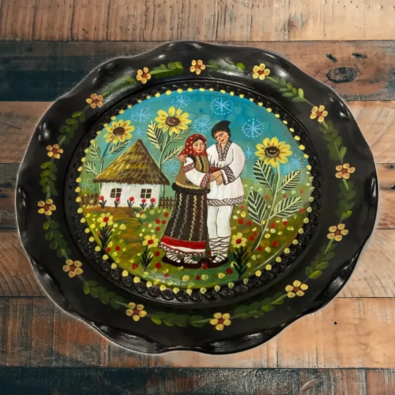 Farfurie pictată-Ceramică Marginea