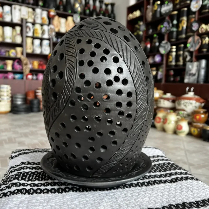 Felinar din ceramică neagră-Ceramică Marginea