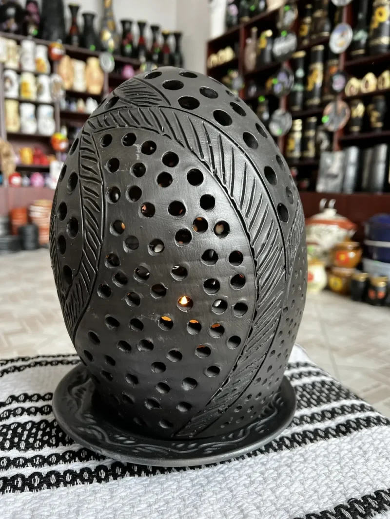 Felinar din ceramică neagră-Ceramică Marginea