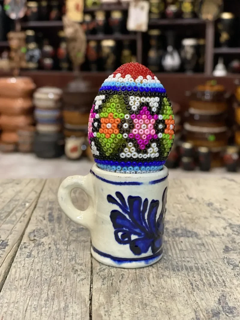 Ou din lemn cu mărgele-Ceramică Marginea