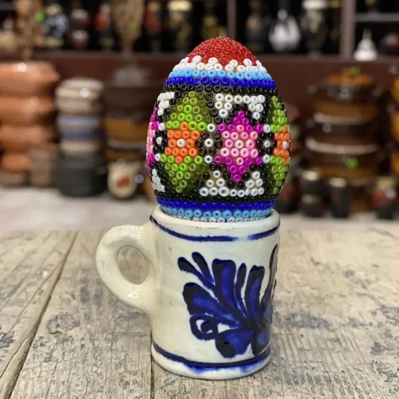 Ou din lemn cu mărgele-Ceramică Marginea