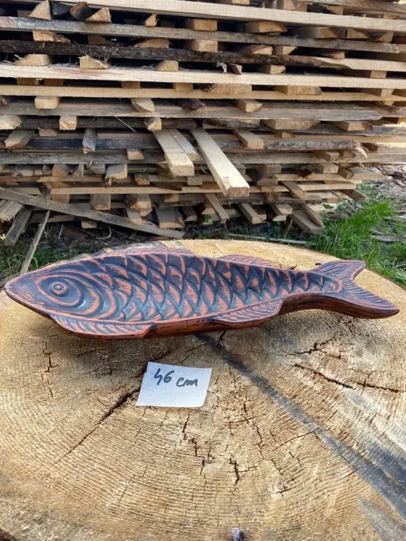 Platou pește 46 cm-Ceramică Marginea