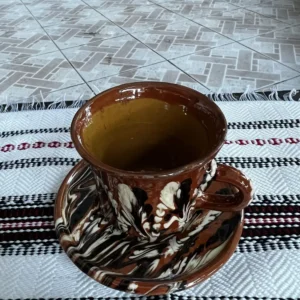 Set cană și farfurie-Ceramică Marginea