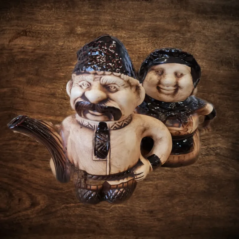 Set ceai moș și babă-Ceramică Marginea