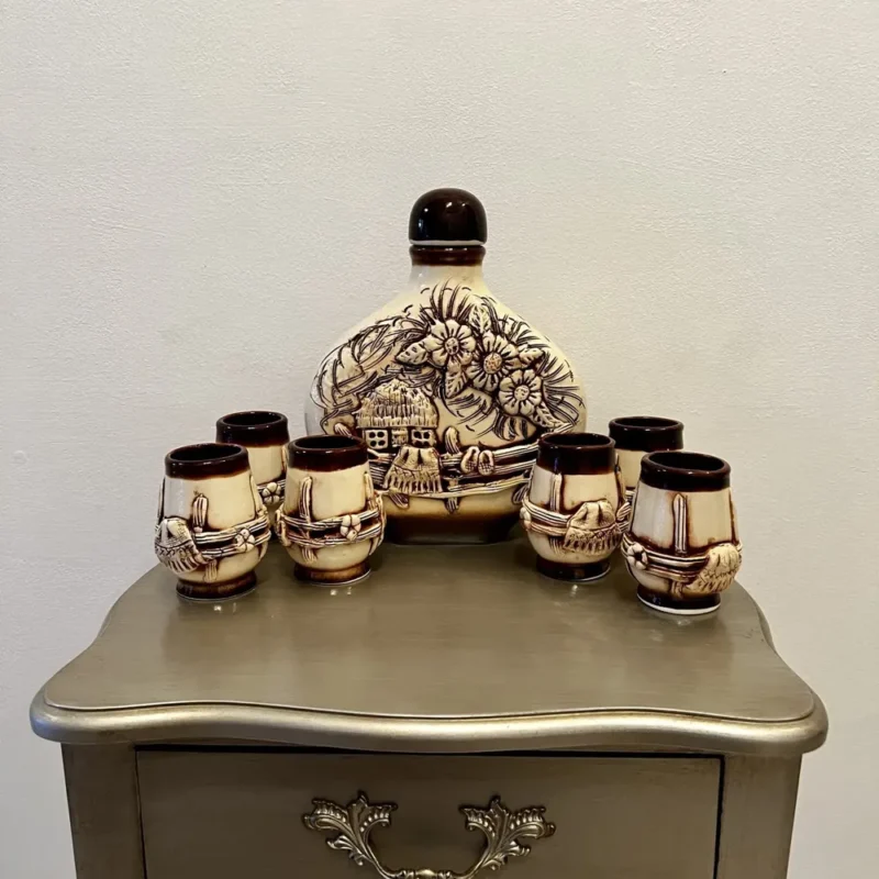 Set sticlă și pahare-Ceramică Marginea
