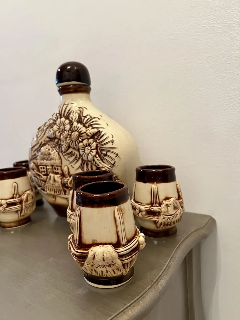 Set sticlă și pahare-Ceramică Marginea