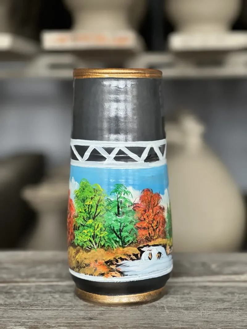 Vază conică pictată - Ceramică Marginea