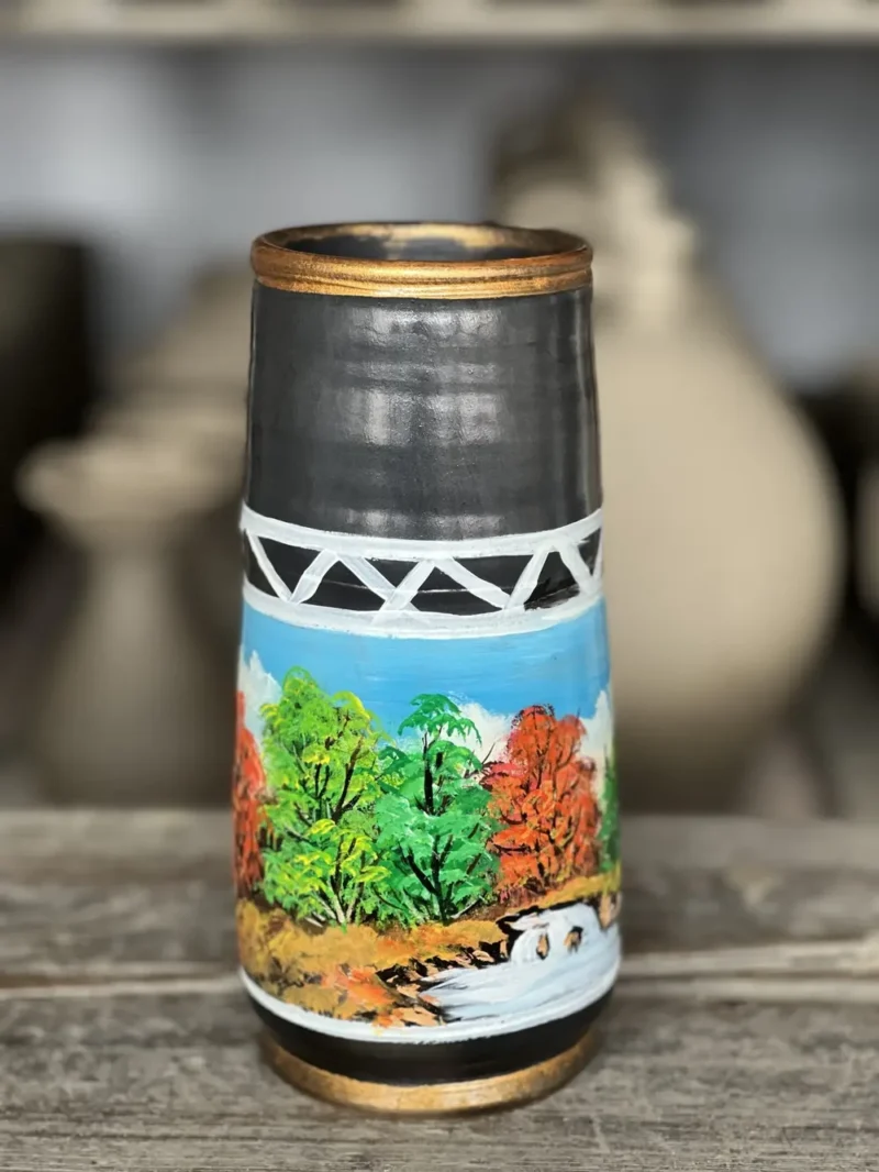 Vază conică pictată - Ceramică Marginea