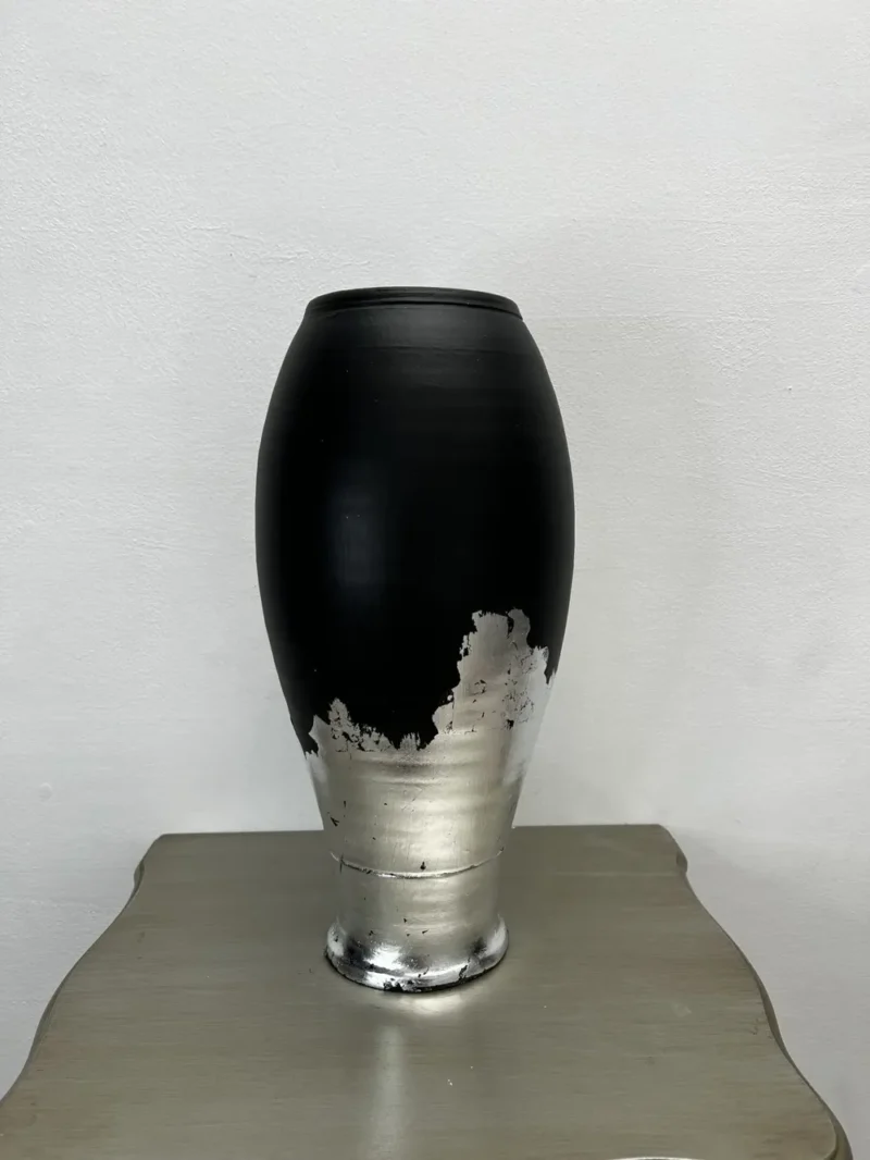 Vază mare cu foiță de argint - Ceramică Marginea
