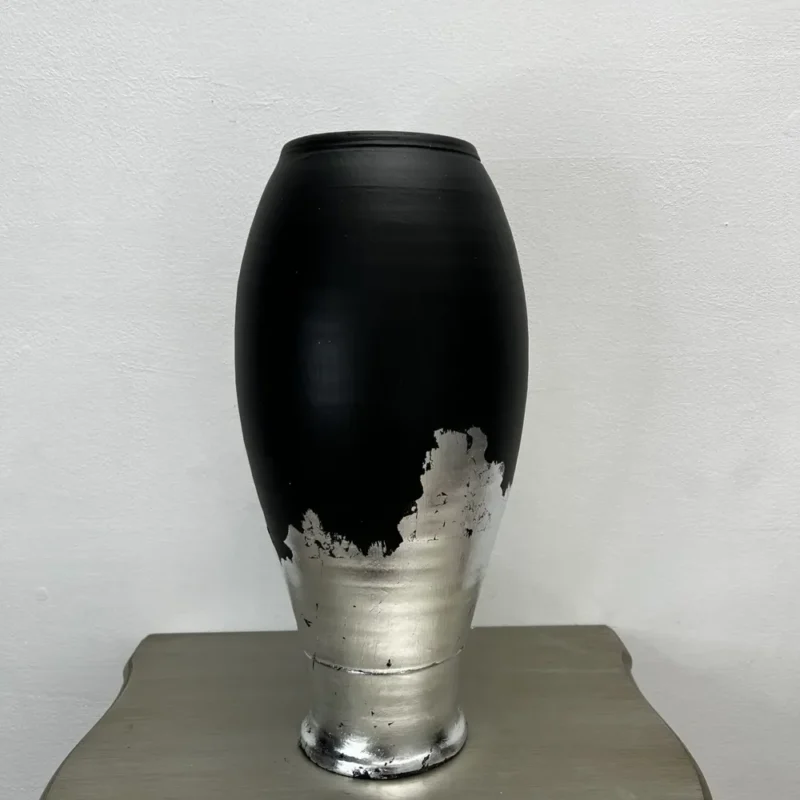 Vază mare cu foiță de argint - Ceramică Marginea