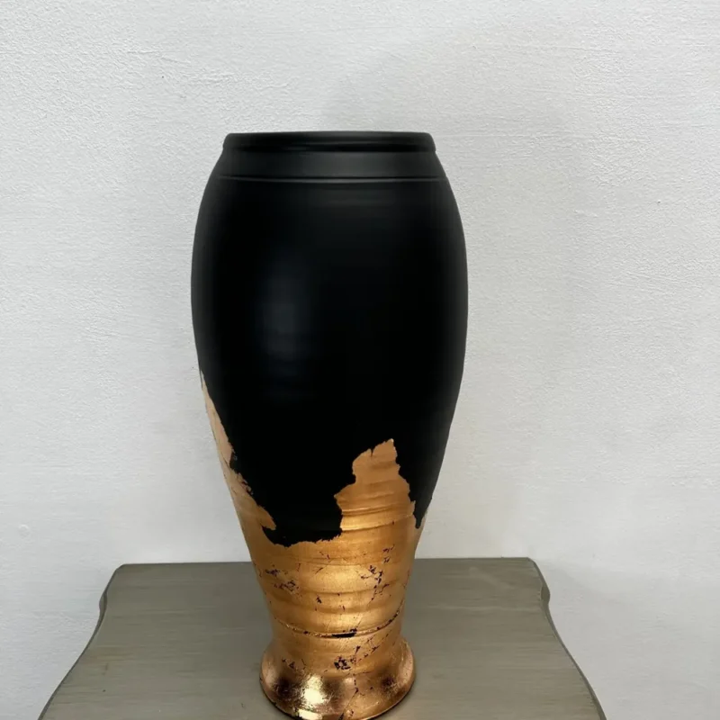Vaza mare cu foiță de cupru - Ceramică Marginea