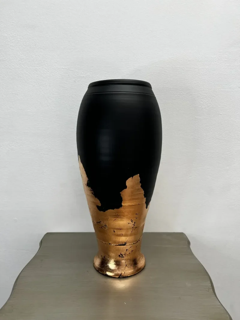 Vaza mare cu foiță de cupru - Ceramică Marginea
