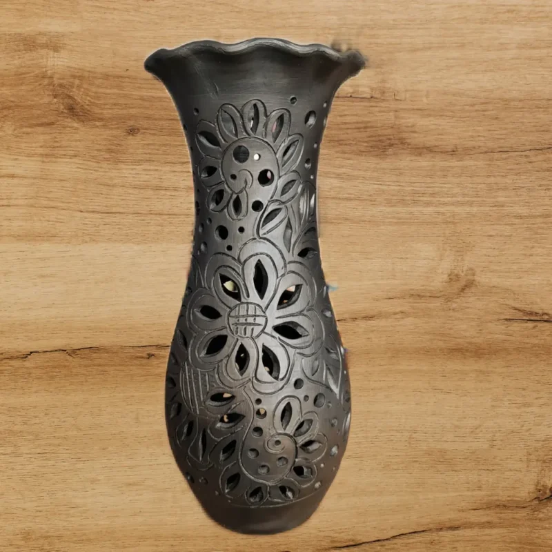 Vază UNICAT din ceramică neagră-Ceramică Marginea
