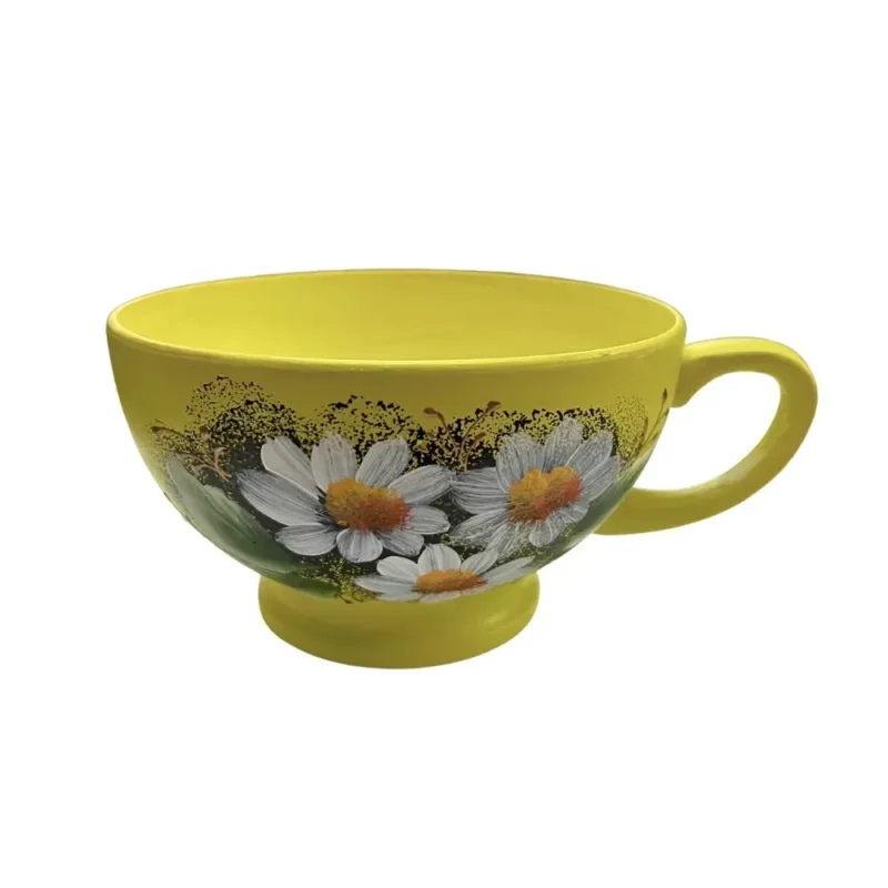 Ghiveci galben din ceramică-Ceramică Marginea
