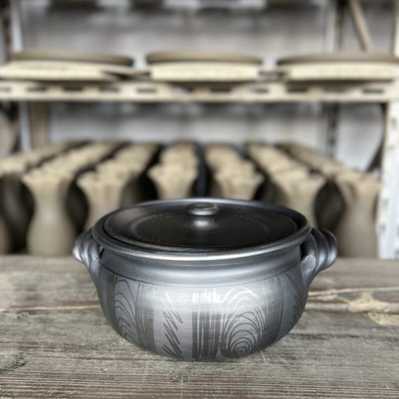 Vas pentru cuptor din ceramica negra