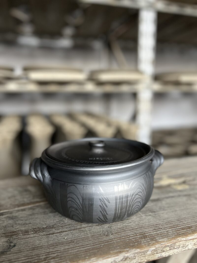 Vas pentru cuptor din ceramica negra - imagine 3