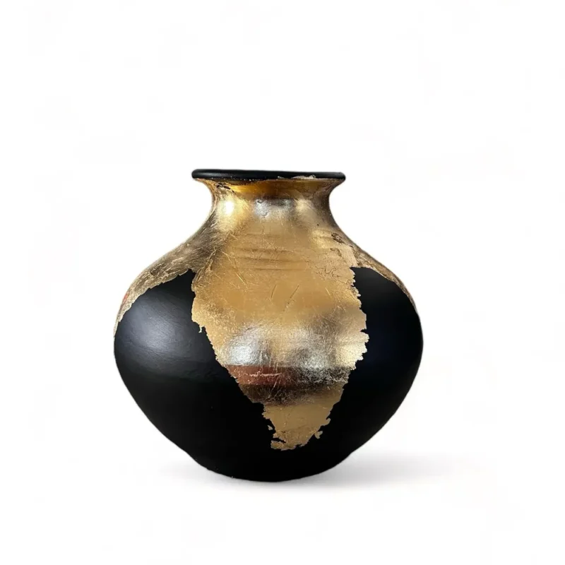Vază cu foiță de aur-Ceramică Marginea