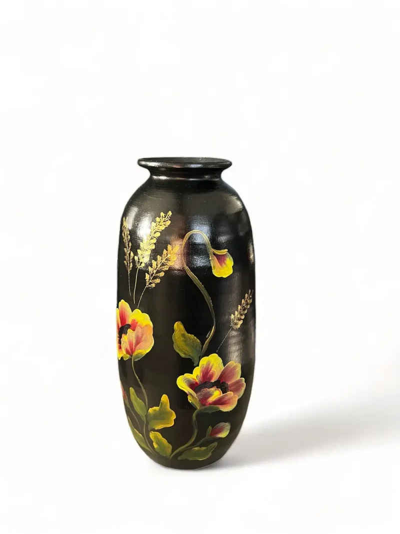 Vază pictată cu maci-Ceramică Marginea